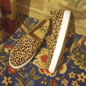 Fergalicious Tan Leopard Print Slip-On Sneakers